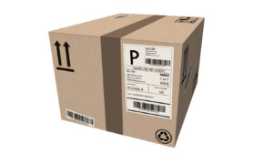 shipping cardboard box isolated on white - cardboard box